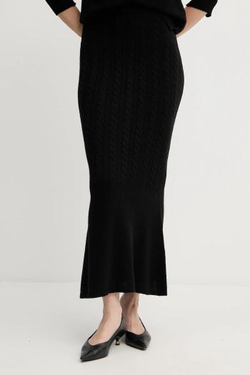 Sukňa Twinset čierna farba, maxi, puzdrová, 252TP3322
