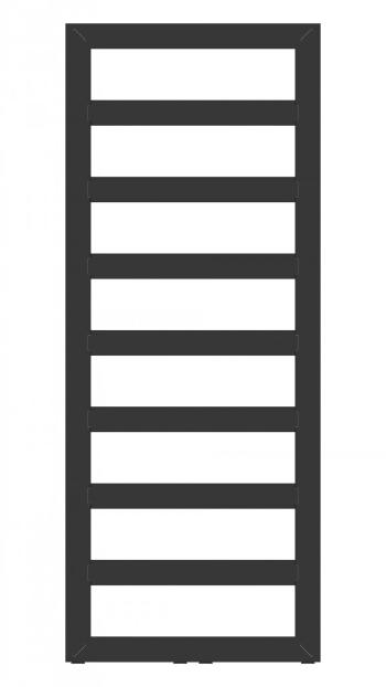 HOPA - Kúpeľňový radiátor GLASGOW čierna farba - Farba radiátora - Čierna, Rozmer radiátora - 600 × 1700 mm, výkon 803 W, Typ pripojenia - Stredové 50 mm RADGLA601731SP