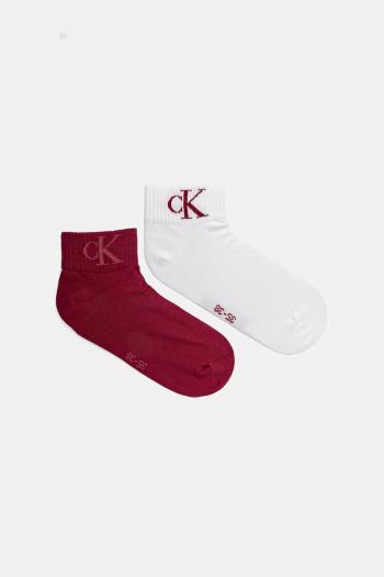 Ponožky Calvin Klein Jeans 2-pak bordová farba, 701228813