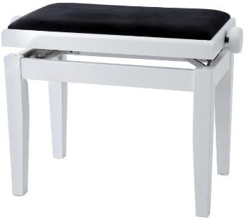 GEWA Piano Bench Deluxe Drevená klavírna stolička White Matt