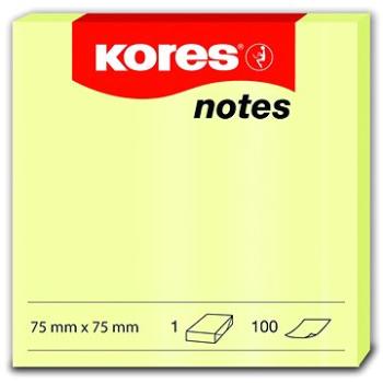 KORES 75 x 75 mm, 100 lístků, žltý (1318/9000010)