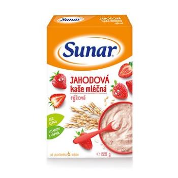 Sunar mliečna kaša jahodová ryžová 225 g (8592084409562)