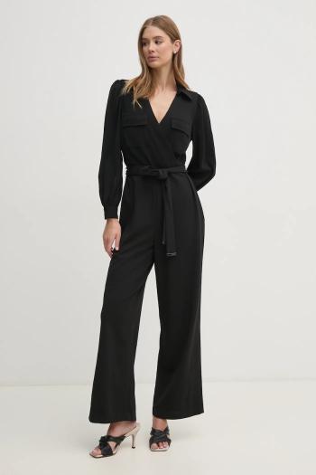 Overal Dkny čierna farba, s golierom, DD3K284A