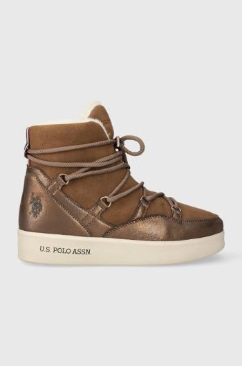 Snehule U.S. Polo Assn. VEGY hnedá farba, VEGY005W/CHY1