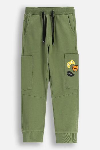 Tepláky Coccodrillo zelená farba, GAMER BOY KIDS