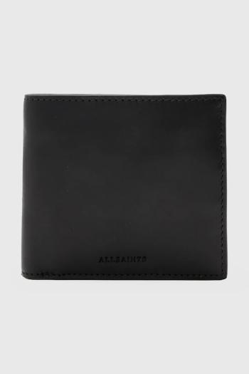 Kožená peňaženka AllSaints DELPH pánska, čierna farba, M284XB