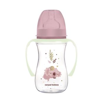 CANPOL BABIES Fľaša antikoliková EasyStart Sleepy koala 240ml ružová