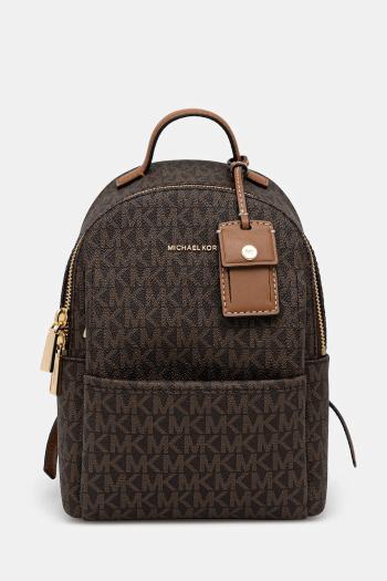 Ruksak MICHAEL Michael Kors SABLE dámsky, hnedá farba, malý, vzorovaný, 30T5G3XB1B