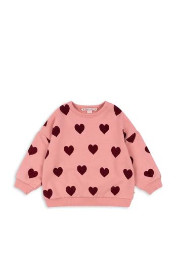 Detská mikina Konges Sløjd LOU SWEAT SHIRT OCS ružová farba, vzorovaná, KS102021