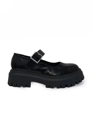 Poltopánky Altercore Bliss Black Patent dámske, čierna farba, na platforme, Bliss Black Patent