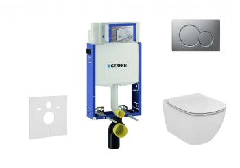 GEBERIT - Kombifix Modul na závesné WC s tlačidlom Sigma01, matný chróm + Ideal Standard Tesi - WC a doska, Aquablade, SoftClose 110.302.00.5 NU3