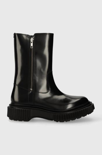 Kožené členkové topánky ADIEU Type 184 dámske, čierna farba, na platforme, 184