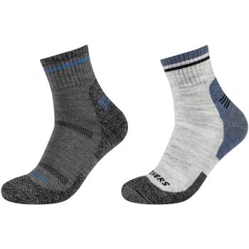 Skechers  2PPK Men Trail Wool Quarter Socks  Športové ponožky Šedá