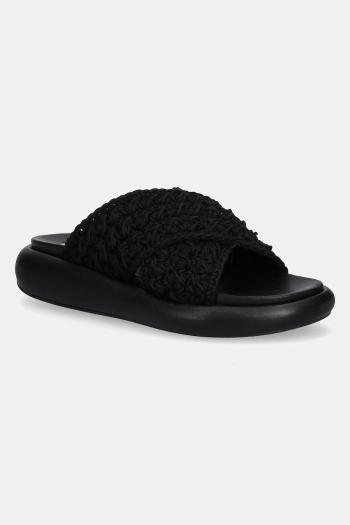 Šľapky Steve Madden Guideline čierna farba, na platforme, SM11003828