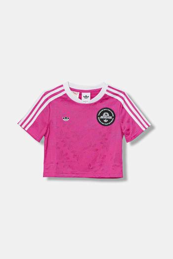 Detské tričko adidas Originals ružová farba, JV7683