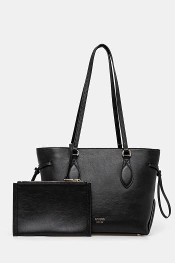 Kožená kabelka Guess FLORENCE čierna farba, HWFLNC L5103