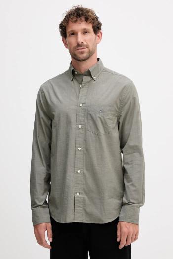 Bavlnená košeľa Gant ružová farba, regular, s golierom button-down