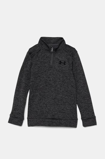Detská mikina Under Armour čierna farba, jednofarebná