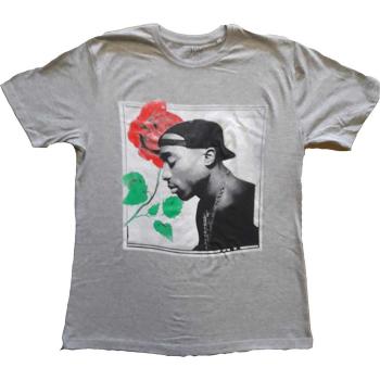 2Pac tričko Rose Šedá XL