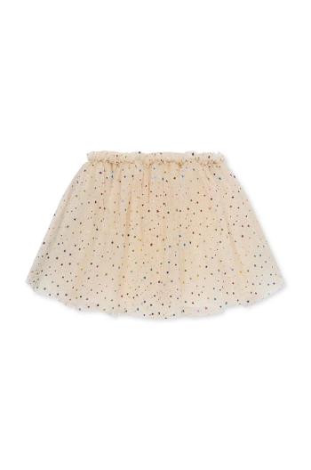 Dievčenská sukňa Konges Sløjd FAIRY BALLERINA SKIRT GRS béžová farba, mini, áčkový strih, KS101968