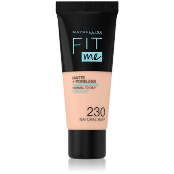 MAYBELLINE NEW YORK Fit Me! Matte+Poreless zmatňujúci make-up pre normálnu až mastnú pleť odtieň 230 Natural Buff 30 ml