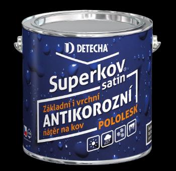 DETECHA Superkov satin - vysokoodolný antikorózny syntetický náter 0,8 kg ral 8017 - hnedý tmavý