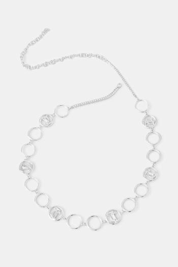 Opasok Juicy Couture DIANA BELLY CHAIN dámsky, strieborná farba, JCJBC124023