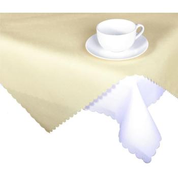 Ubrus s nešpinivou úpravou, Jednobarevný Deštík, bananový 130 x 160 cm ovál