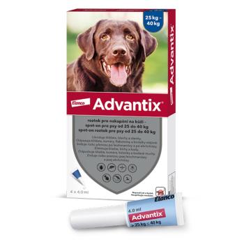 ADVANTIX Spot-on pre psov 25-40 kg 4 ml 4 pipety