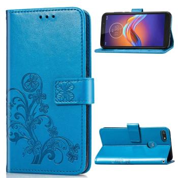 ART Peňaženkový kryt Motorola Moto E6 Play FLOWERS modrý