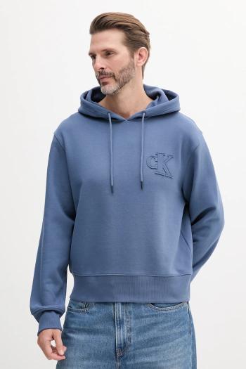 Bavlnená mikina Calvin Klein Jeans pánska, s kapucňou, s nášivkou, J30J327245