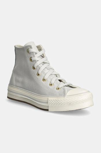 Detské tenisky Converse CHUCK TAYLOR ALL STAR EVA LIFT šedá farba, A10382C