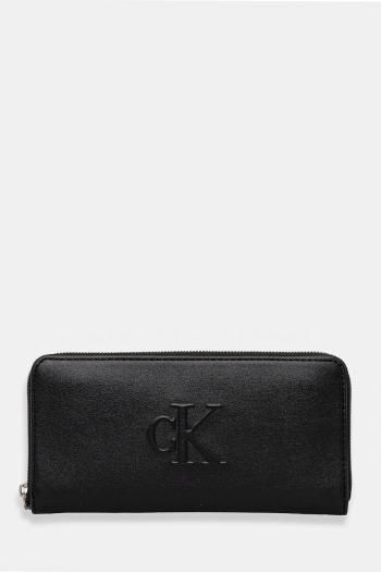 Peňaženka Calvin Klein Jeans dámska, čierna farba, LV04K1005G