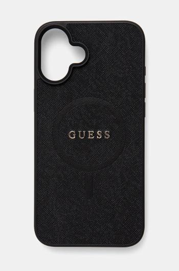 Puzdro na mobil Guess iPhone 16 Plus 6.7 čierna farba, GUHMP16MPSAHMCK