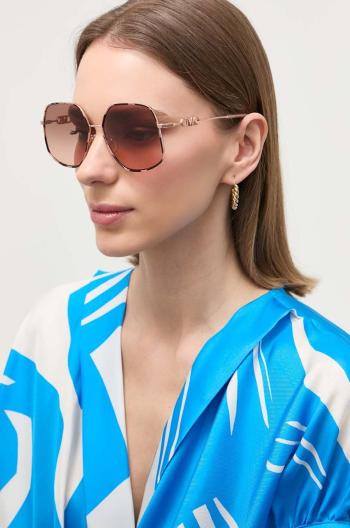 Slnečné okuliare Michael Kors EMPIRE BUTTERFLY dámske, hnedá farba, 0MK1127J