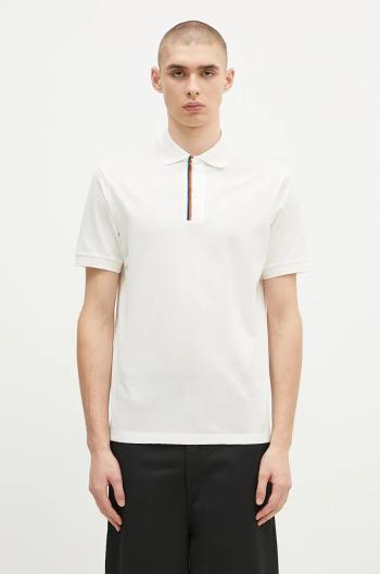 Bavlnené polo tričko Paul Smith béžová farba, jednofarebné, M1R-958PP-L00089