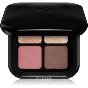 KIKO Milano New Bright Quartet paletka očných tieňov odtieň 02 Rosy Mauve Variations 3.5 g