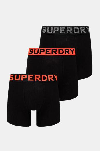 Boxerky Superdry 3-pak pánske, čierna farba, M3110452A-13A