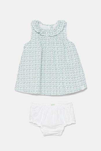 Ľanové šaty pre bábätká United Colors of Benetton mini, áčkový strih, 4Q1NAV00O