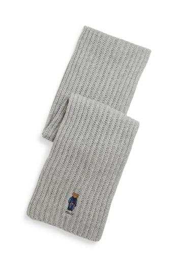 Vlnený šál Polo Ralph Lauren modrá farba, jednofarebná, 455931877