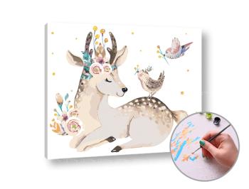 Maľovanie podľa čísel SRNČEK BAMBI | low difficulty