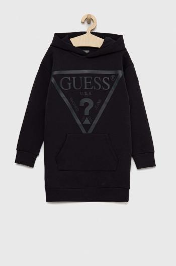 Dievčenské šaty Guess šedá farba, mini, rovný strih