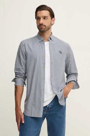 Bavlnená košeľa Guess pánska, tmavomodrá farba, regular, s golierom button-down, M4BH51.WGK70