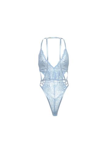 Svetlomodré čipkované body Lina