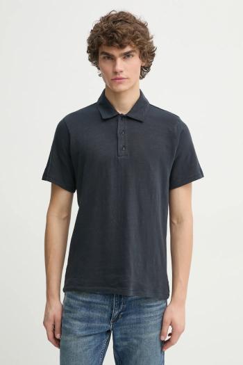 Bavlnené polo tričko Rag & Bone tmavomodrá farba, jednofarebný, MBC23FT012CA12