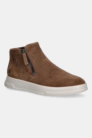 Semišové topánky Ecco Move Zip Bootie hnedá farba, 223823-05034