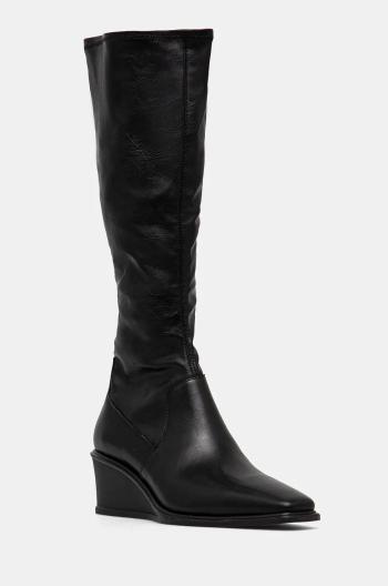 Vysoké čižmy Vagabond Shoemakers AINO dámske, čierna farba, na kline, 5829-102-20