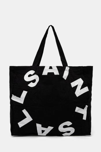 Bavlnená taška AllSaints LARGE TIERRA TOTEBAG čierna farba, MB705Z