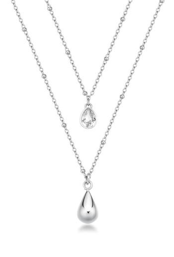 Brosway Dvojitý oceľový náhrdelník Tear Drop Perfect BPC36