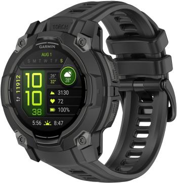 4wrist Silikonový řemínek pro Garmin Instinct 3 Solar a Instinct 3 AMOLED 45 mm - Black